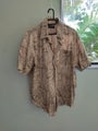 Short Sleeve Brown Boxer Shirt