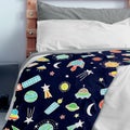 Space Rockets Glow in the Dark Throw