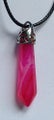 $3 SPECIAL - GORGEOUS HOT PINK Agate mini Pendant