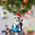 Christmas Cat Ornament ! Cute Cats Christmas Ornament,Christmas Cat Pendant