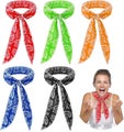 5 Pieces Cooling Neck Wraps, Ice Cooling Scarf Water Soaking Wraps for Neck