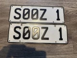 S00Z1 Number Plate