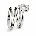 Wired Triple Daisy Sterling Silver Ring