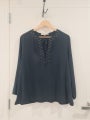 Vanessa Bruno Black Premium 100% Silk vintage inspired Top