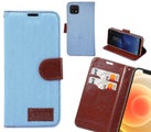 Samsung Galaxy A22 5G Case Wallet Case Denim Leather Case