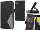 iPhone XS Max Case Grid Wallet Leather Case