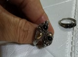 2 Silver with gold Rings