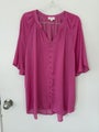 Whistle (Farmers) pink satin short sleeve sz14