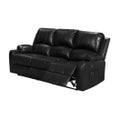 Cyril Recliner 3 seater PVC Black