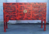 SIX DRAWER ORIENTAL SIDEBOARD. MANGO WOOD.