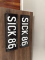 Personalised Plates Sick 86