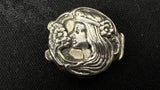 Rare Vintage Art Nouveau Lady Pill Box