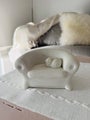 Vintage Marbell StoneArt Cat on Armchair Sculpture - Made in the Netherlands