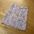 Vintage Grey Floral Embroidered Midi Skirt