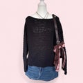 Black Relaxed Knit Sweater