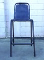 GENUINE LEATHER BAR STOOL. BLACK
