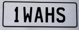 1WAHS personalised Plate