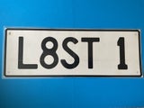 L8ST 1 Personalised plate