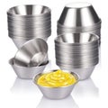 50-Pack 1.7oz Stainless Steel Dipping Sauce Cups, Stackable Ramekins for Party