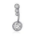 Belly Button Rings Bar Navel Steel Copper Zirconia Piercing Body Piercing