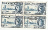 St Lucia - Victory 3½d block 1946