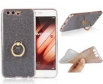Huawei P10 Soft tpu Bling Kickstand Case with Ring Rotary Metal Mount
