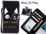 Moto Z2 Play case 3 card leather wallet case printed ID
