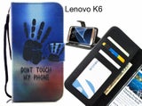 Lenovo K6 case 3 card leather wallet case printed ID