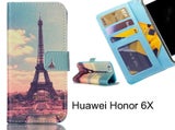 Huawei Honor 6X case 3 card leather wallet case printed ID