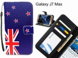 Galaxy J7 Max case 3 card leather wallet case printed ID