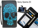 Sony Xperia Z3 case 3 card leather wallet case printed ID