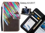 Galaxy A3 2017 case 3 card leather wallet case printed ID