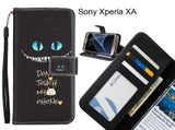Sony Xperia XA case 3 card leather wallet case printed ID