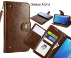 Galaxy Alpha case executive multi card wallet leather case