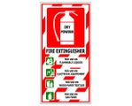 Safety Sign -Fire Extinguisher Dry (300x600mm) PVC x 1 Unit