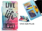 VIVO X20 PLUS case 3 card leather wallet case printed ID