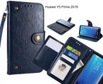 Huawei Y5 Prime 2018 case executive multi card wallet leather case