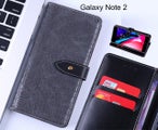 Galaxy Note 2 case leather wallet case croco style