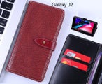 Galaxy J2 case leather wallet case croco style
