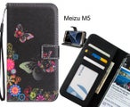 Meizu M5 Case 3 card leather wallet case printed ID