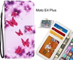 Moto E4 Plus Case 3 card leather wallet case printed ID