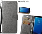 iPhone XS Max Case Leather Wallet case embossed unicon pattern