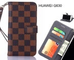 HUAWEI G630 Case Grid Wallet Leather Case