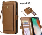 Alcatel U5 Case Retro Leather Wallet Case