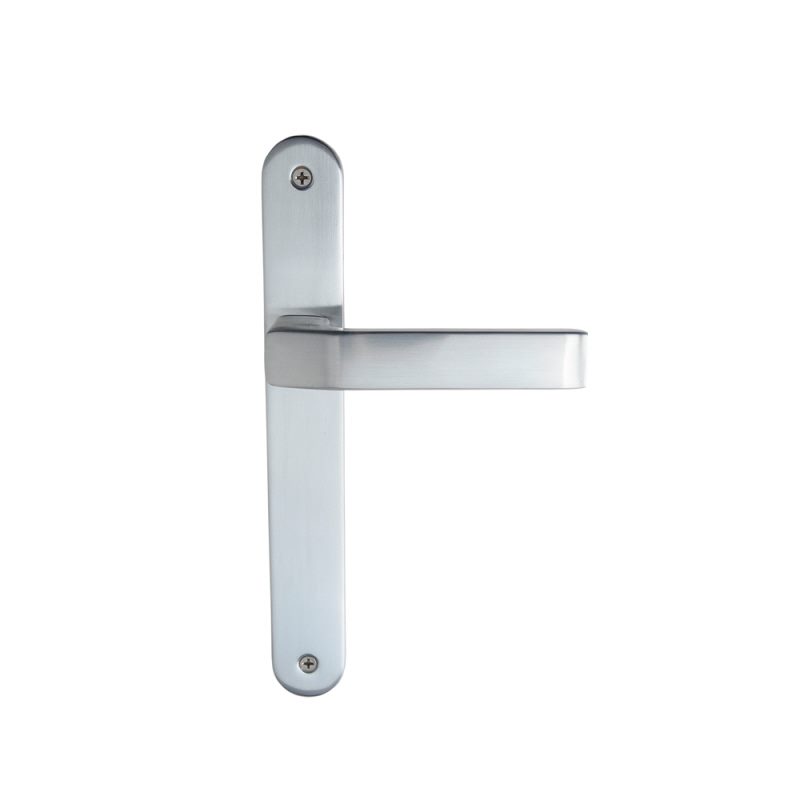 Zanda 70614sc Qube Longplate Door Handle Entrance Set 70mm Key