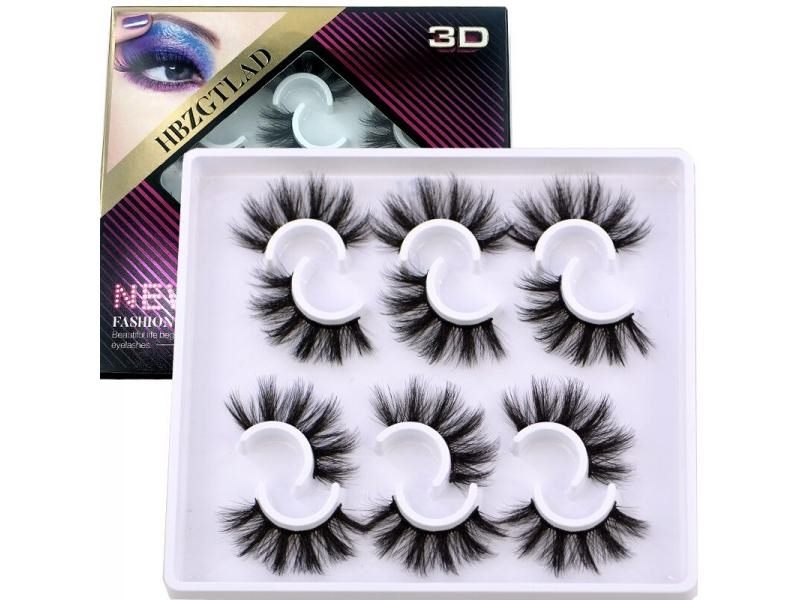 New 5 Pairs Natural False Eyelashes Fake Lashes Long Makeup 3d Mink ...