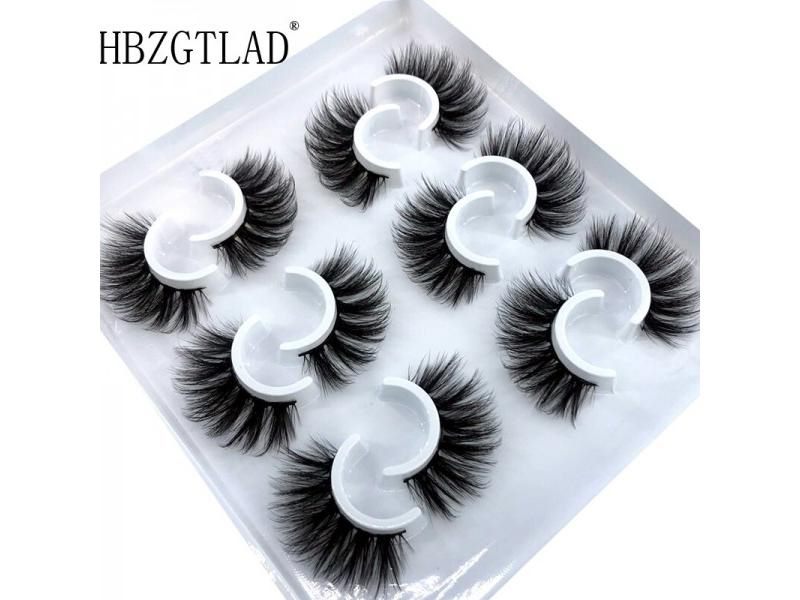 New 5 Pairs Natural False Eyelashes Fake Lashes Long Makeup 3d Mink ...