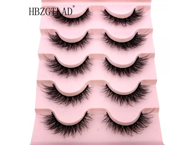 New 5 Pairs Natural False Eyelashes Fake Lashes Long Makeup 3d Mink ...