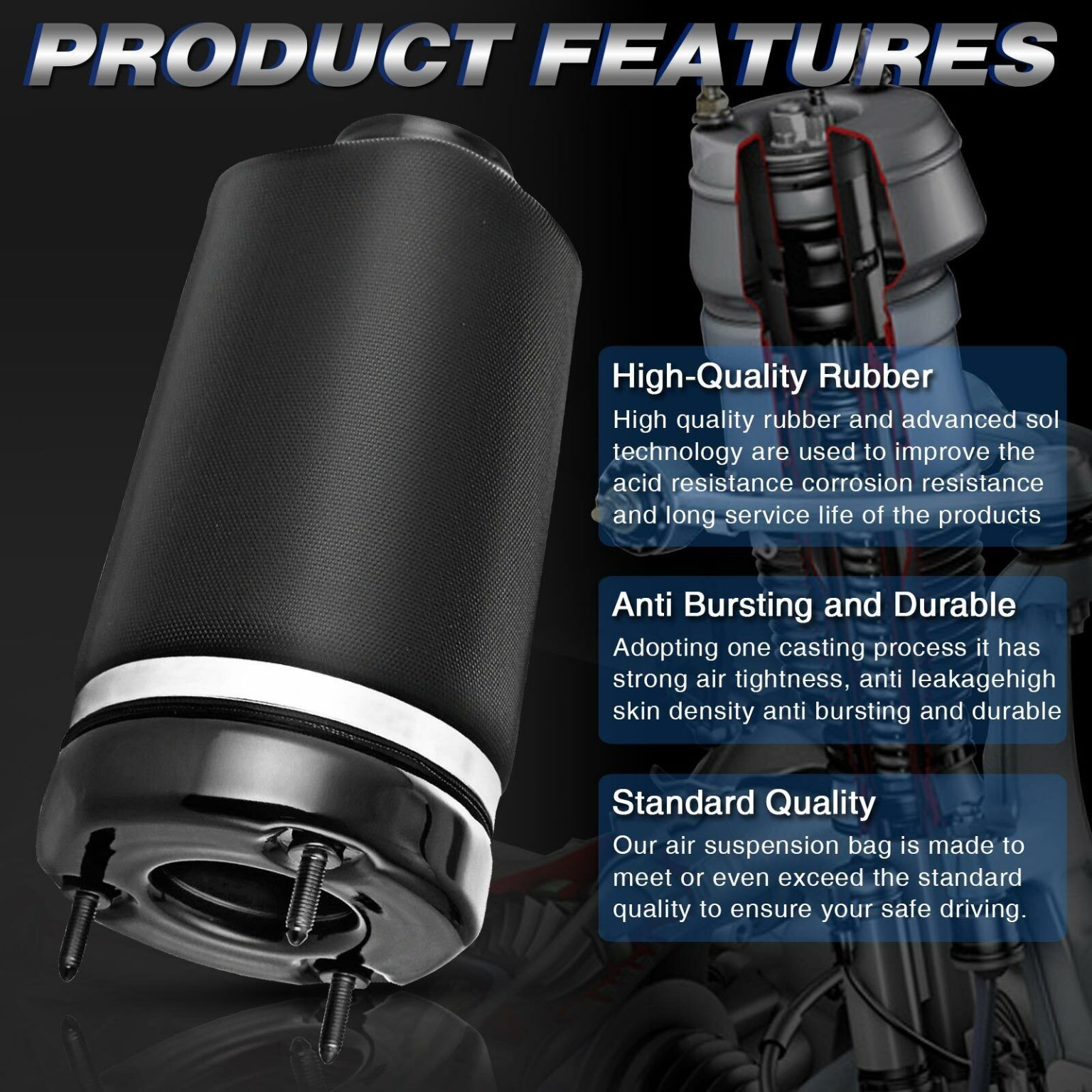 Rear Air Suspension Spring Bag for Benz W164 X164 ML GL Class GL450 ...