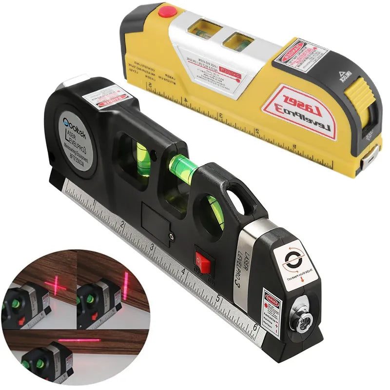 Lase Guide Ruler horizontal Laser ruler Vertical laser Level Measure 8FT Aligner ...